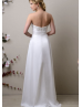 Ivory Lace Organza Hi Low Beaded Prom Dress